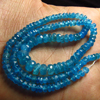 14 inches Full Strand Gorgeous - NEON BLUE APATITE - Faceted Rondell Beads size - 3 - 6 mm approx